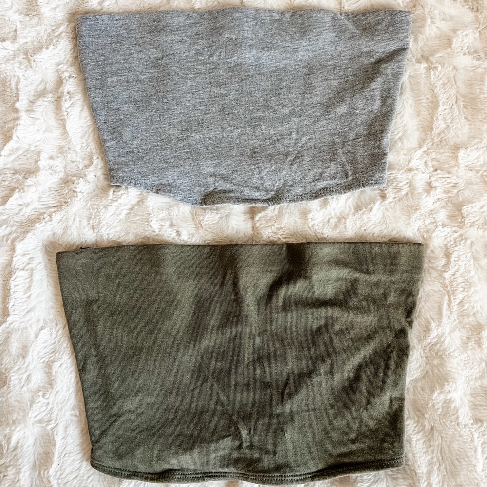 Cropped Tube Tops - Set of 2 - Size Small